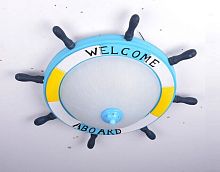 Светильник светодиодный Детская (Люстра) Мелодия Света Штурвал 0267-600-48W картинка 